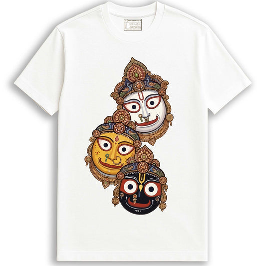 Jagannath Balram Subhadra Holy Trinity T-Shirt | Cotton | Unisex Regular Fit