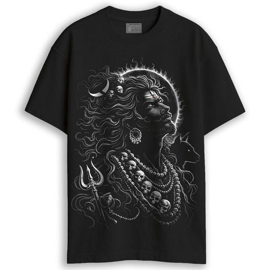 Mahakal Rudra Avatar Oversized Cotton T-Shirt - Lord Shiva Graphic Tee
