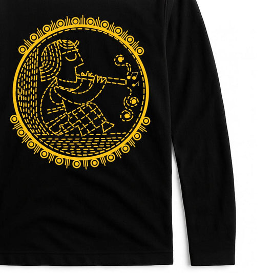 Banshiwala – Bengali Folk Motif Full Sleeves Graphic T-Shirt | Unisex Fit