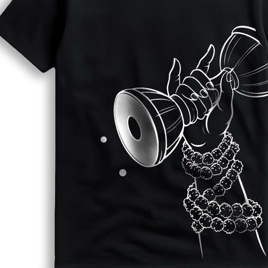 Shiva Damru Minimalist Cotton T-Shirt | Premium Regular Fit Tee