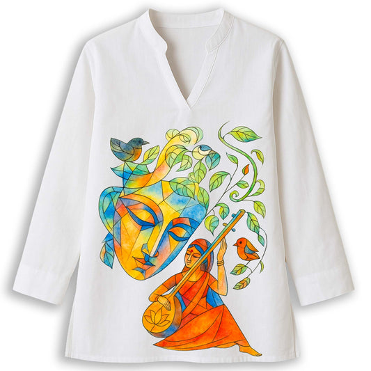 Meera Bai Cotton Kurti for Women – Wear Devotion with Art