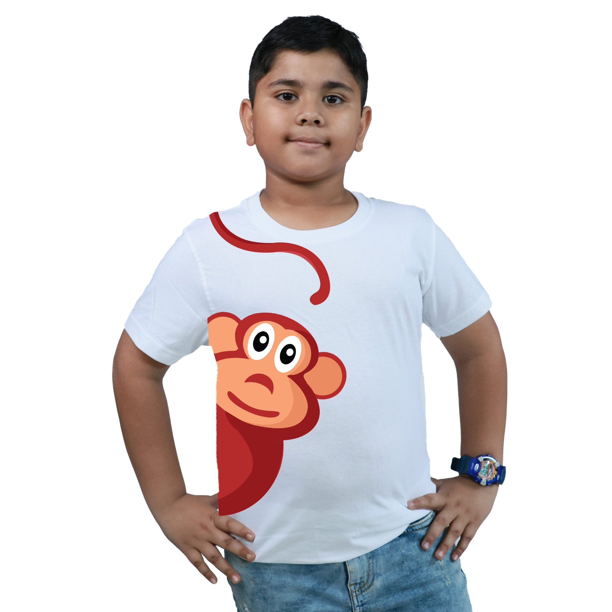 Monkey T-Shirt for Boys Monkey Shirt Soft Cotton, Fun Design