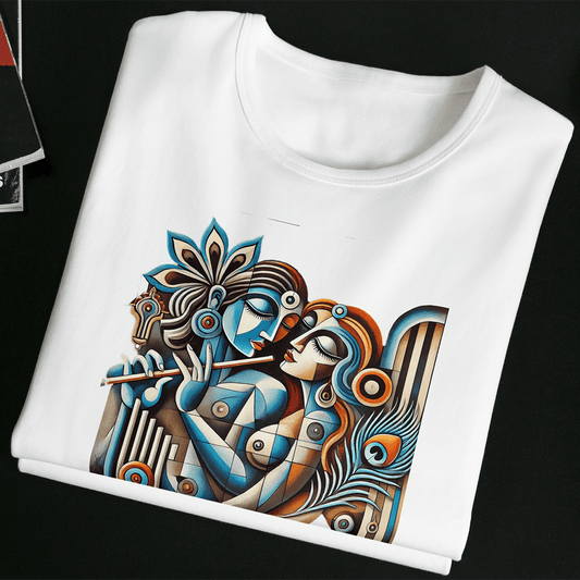 Patachitra Art - Radha Krishna T-Shirt