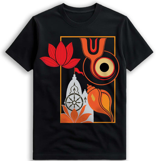 Rath Yatra T-Shirt Sacred Symbols of Jagannath Temple