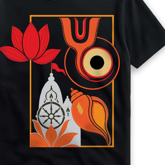 Rath Yatra T-Shirt Sacred Symbols of Jagannath Temple