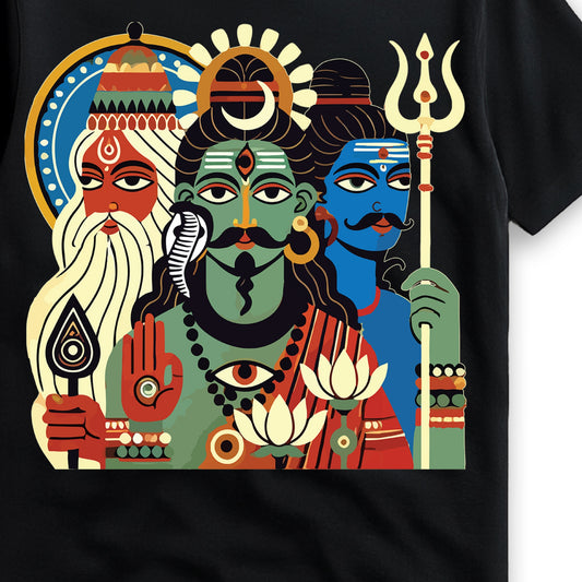 Tridev – Bengali Patachitra Inspired Heritage Edition T-Shirt
