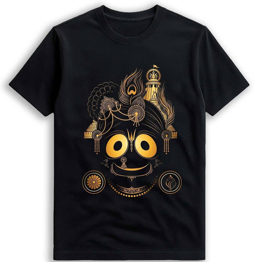 Lord Jagannath golden minimalist graphic T-shirt