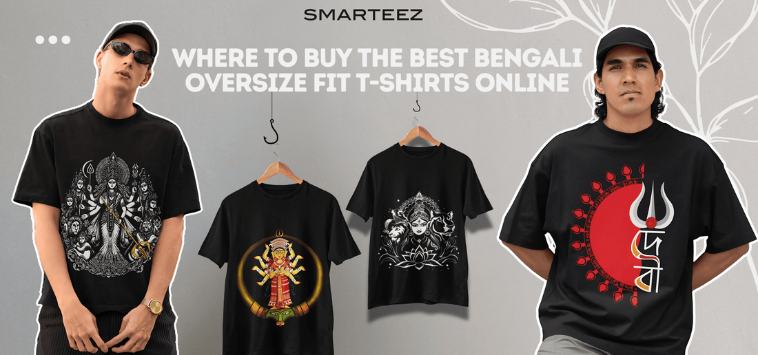 Shop Bengali Oversize Fit T-Shirts Online - Unique Durga and Shiva Designs