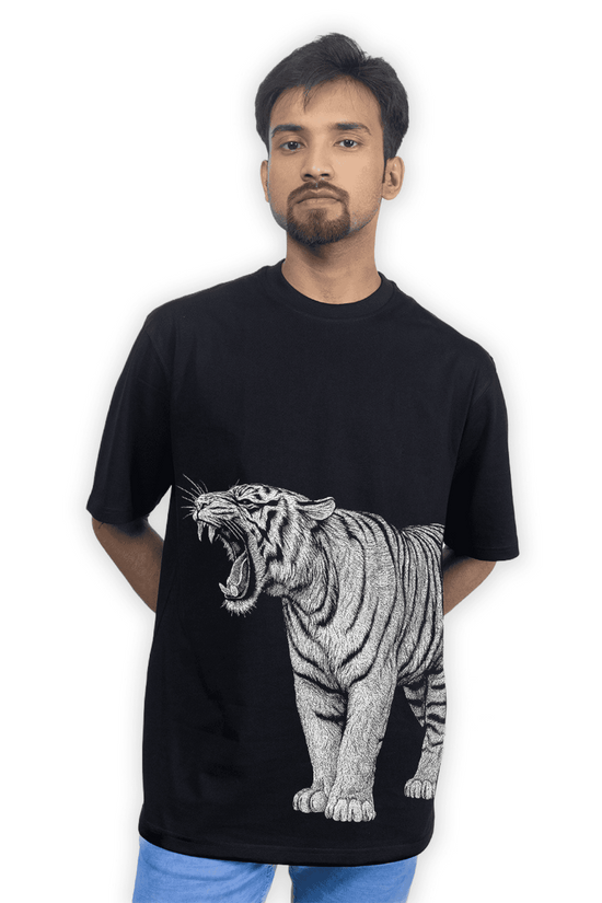Royal Bengal Tiger T-Shirt for Wildlife Lovers - Unisex Oversized Tee