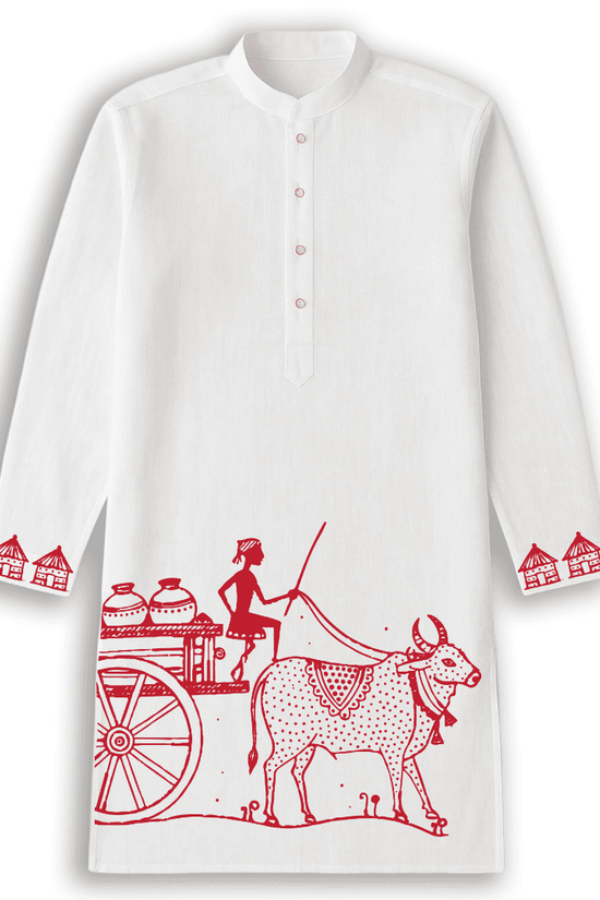 Kumor Parar Gorur Gari- Rabindranath Tagore Folk Art Kurta for Men