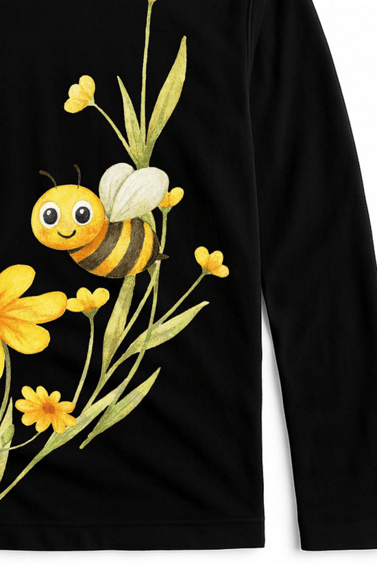 Bloom & Bumblebee Unisex Cotton Graphic Full Sleeves T-Shirt