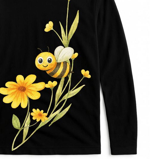 Bloom & Bumblebee Unisex Cotton Graphic Full Sleeves T-Shirt