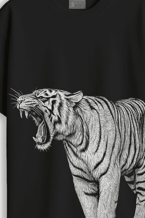 Royal Bengal Tiger T-Shirt for Wildlife Lovers - Unisex Oversized Tee