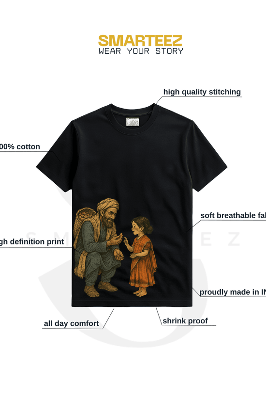 Kabuliwala Art T-Shirt: Rabindranath Tagore Inspired Literary Fashion