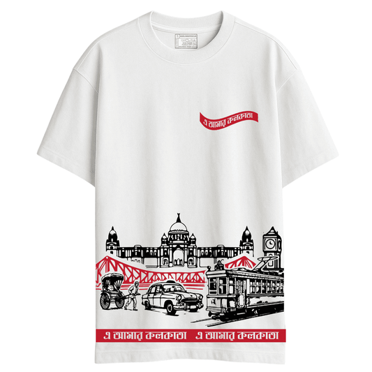 E Amar Kolkata Oversized T-Shirt | Bengali Graphic Tee | Unisex