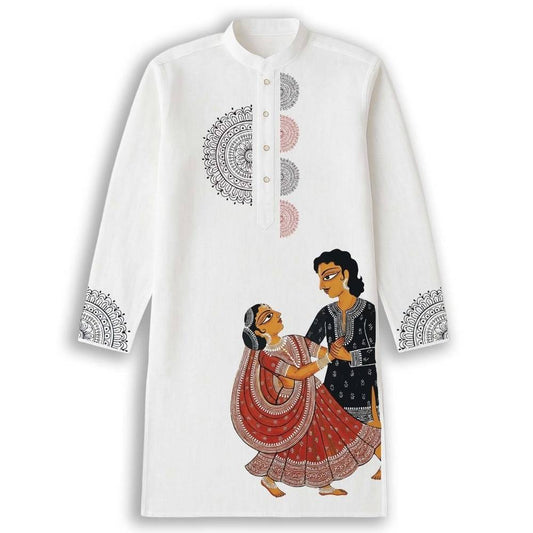 Babu-Bibi Theme Premium Cotton Panjabi (Kurta) - Ethnic Wear for Men