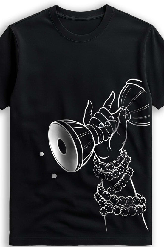 Shiva Damru Minimalist Cotton T-Shirt | Premium Regular Fit Tee