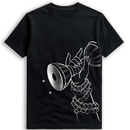 Shiva Damru Minimalist Cotton T-Shirt | Premium Regular Fit Tee
