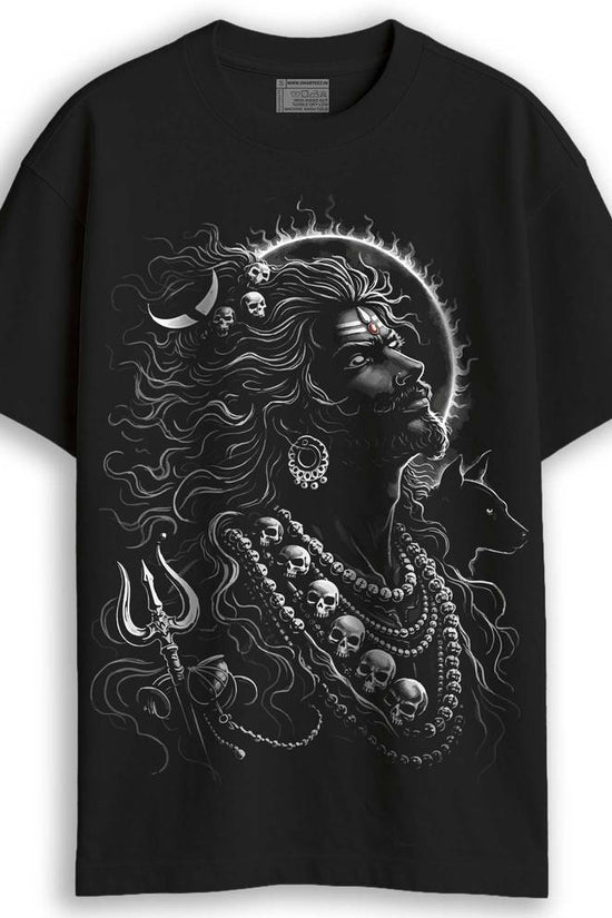Mahakal Rudra Avatar Oversized Cotton T-Shirt - Lord Shiva Graphic Tee