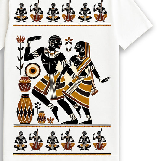 Patachitra T-Shirt - Tribal Dance