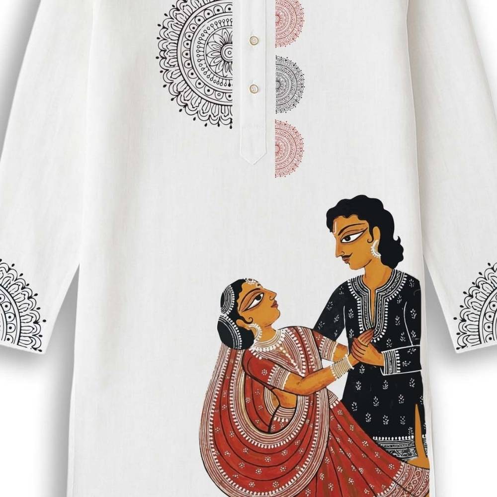 Babu-Bibi Theme Premium Cotton Panjabi (Kurta) - Ethnic Wear for Men