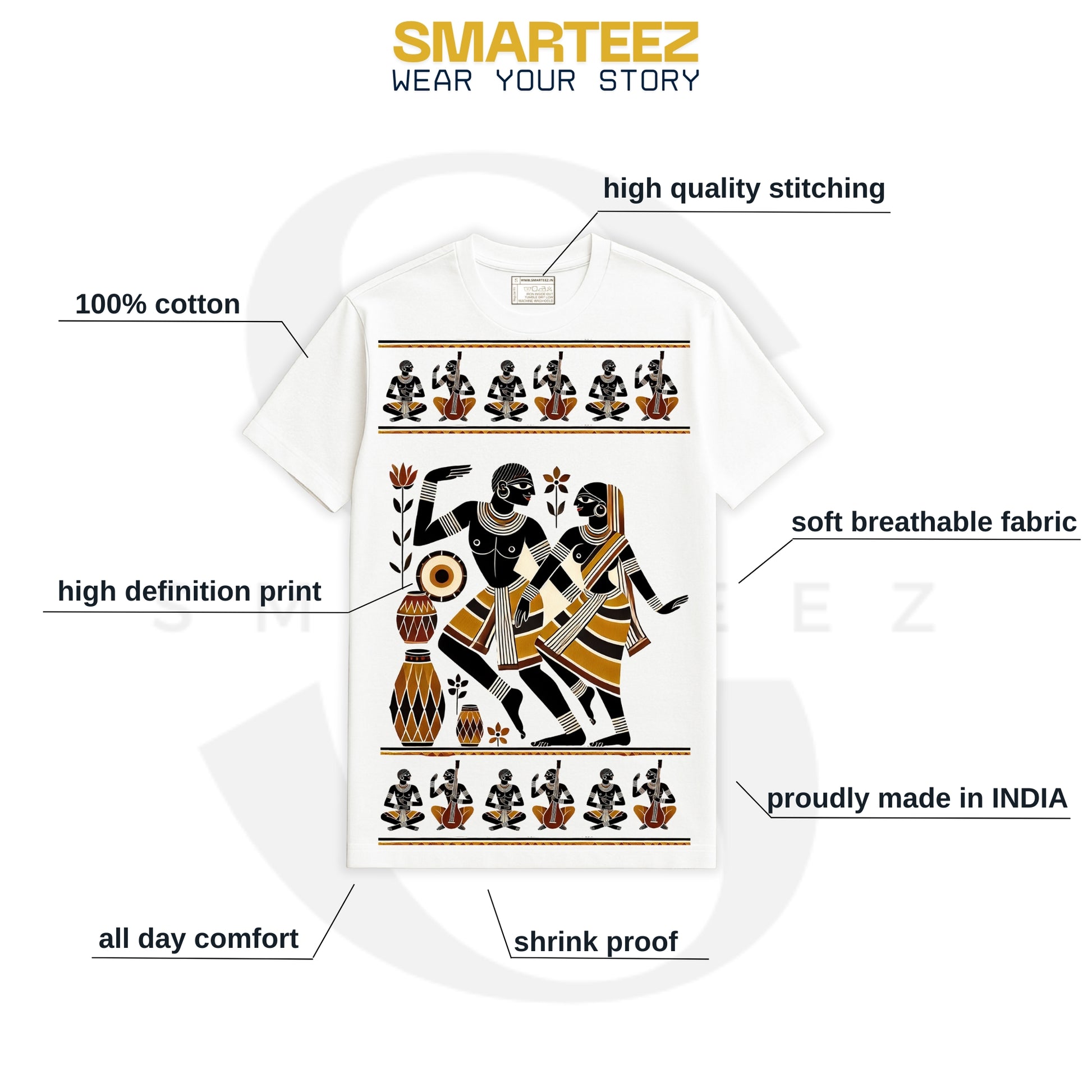 Patachitra T-Shirt - Tribal Dance