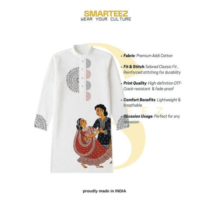 Babu-Bibi Theme Premium Cotton Panjabi (Kurta) - Ethnic Wear for Men