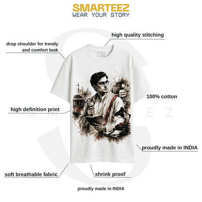 Satyanweshi Byomkesh Ink Art Oversized T-Shirt – Unisex