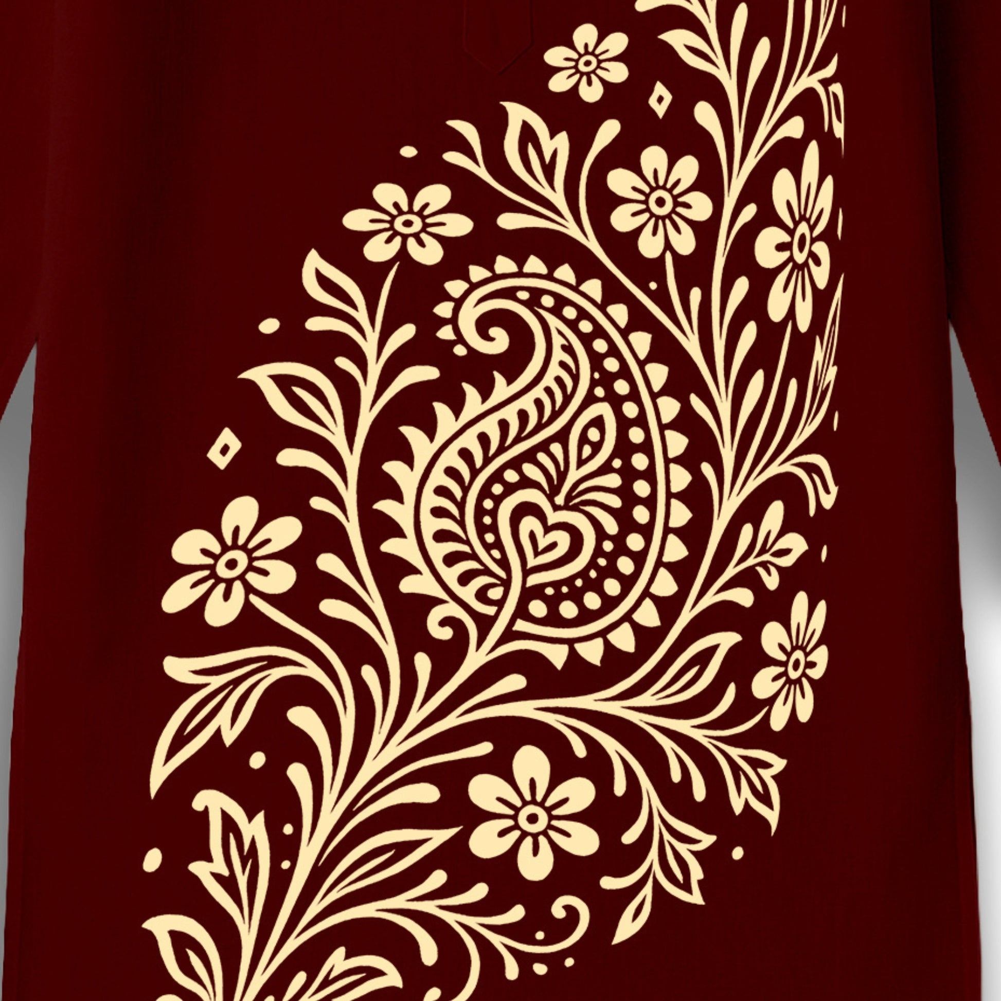 Alpona Grace – Floral Bengali Kurta (Panjabi)