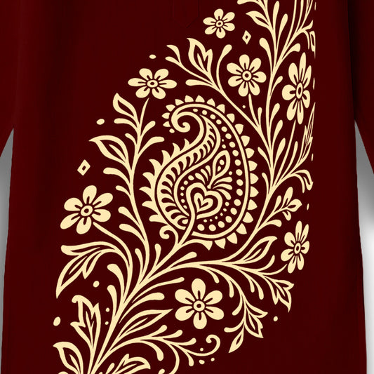 Alpona Grace – Floral Bengali Kurta (Panjabi)