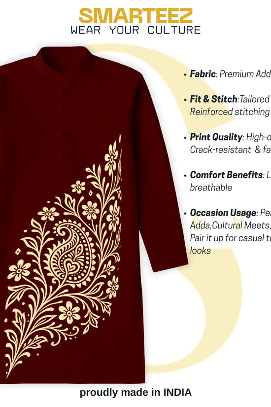 Alpona Grace – Floral Bengali Kurta (Panjabi)