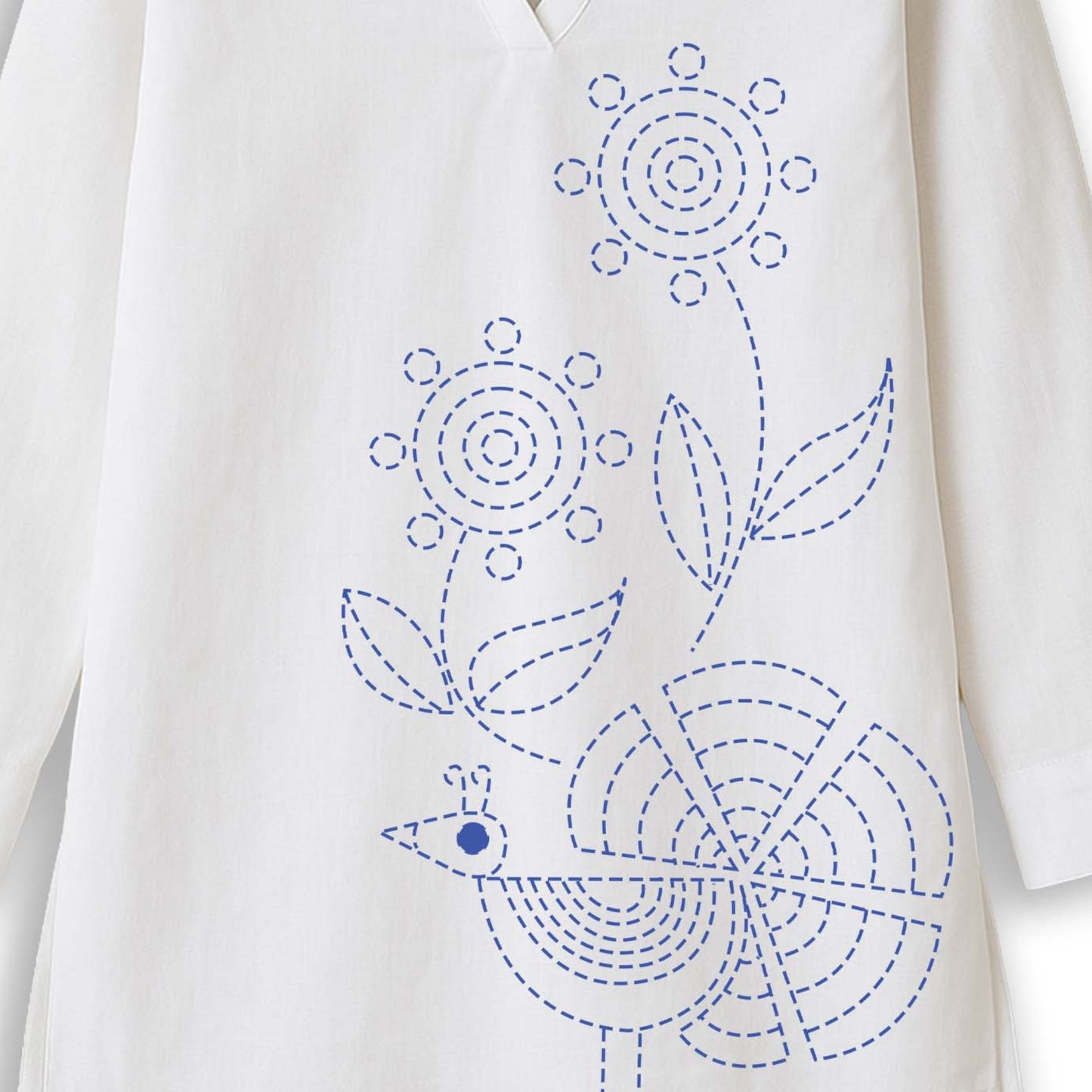 Bengali Heritage Kantha Stitch Inspired Kurti Design for Ladies
