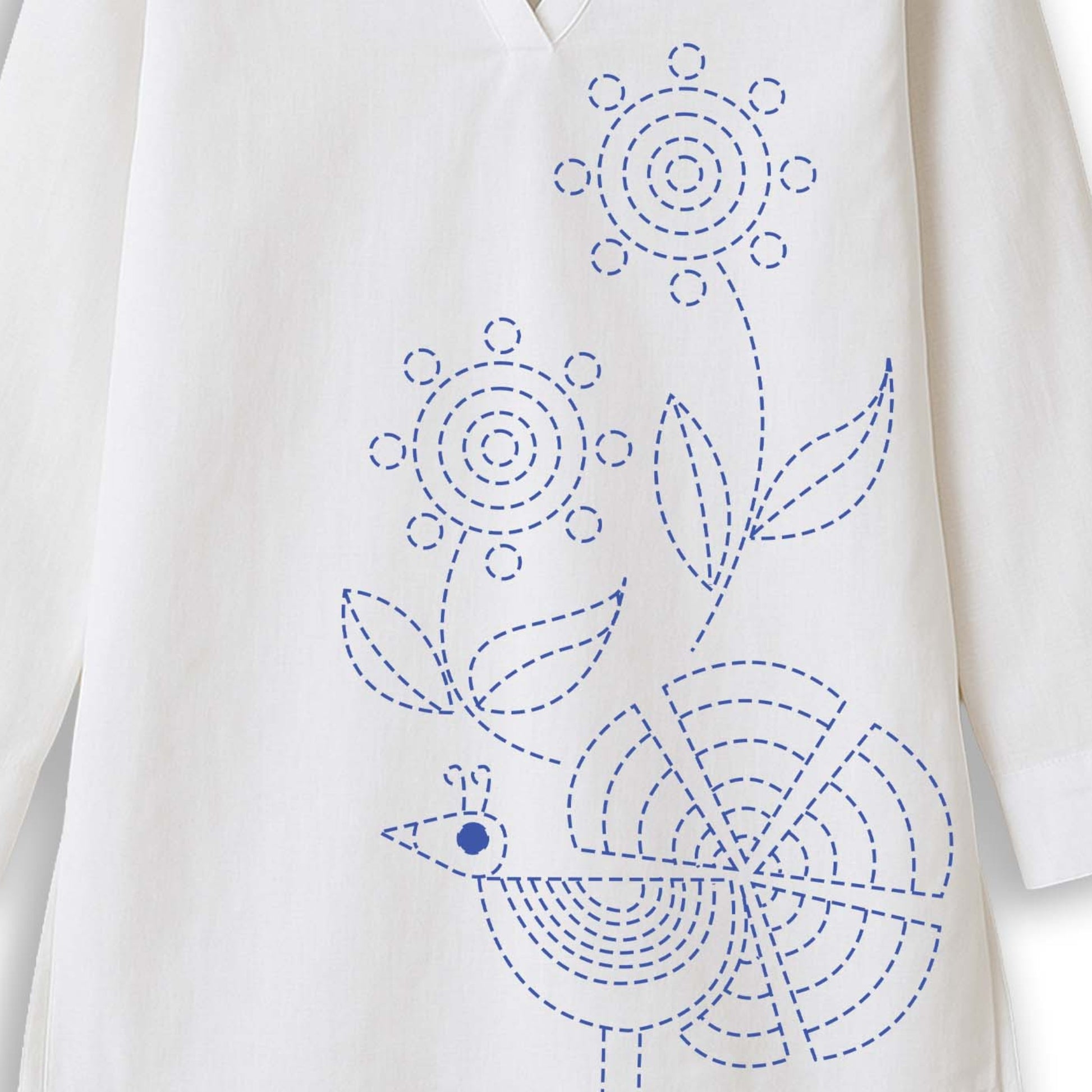 Bengali Heritage Kantha Stitch Inspired Kurti Design for Ladies