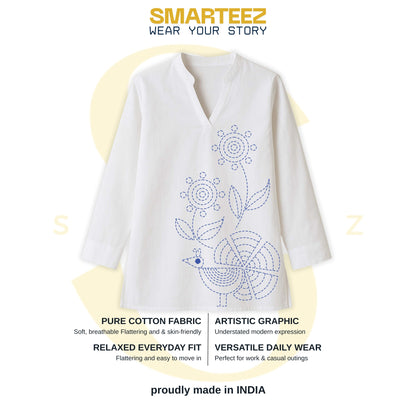 Bengali Heritage Kantha Stitch Inspired Kurti Design for Ladies