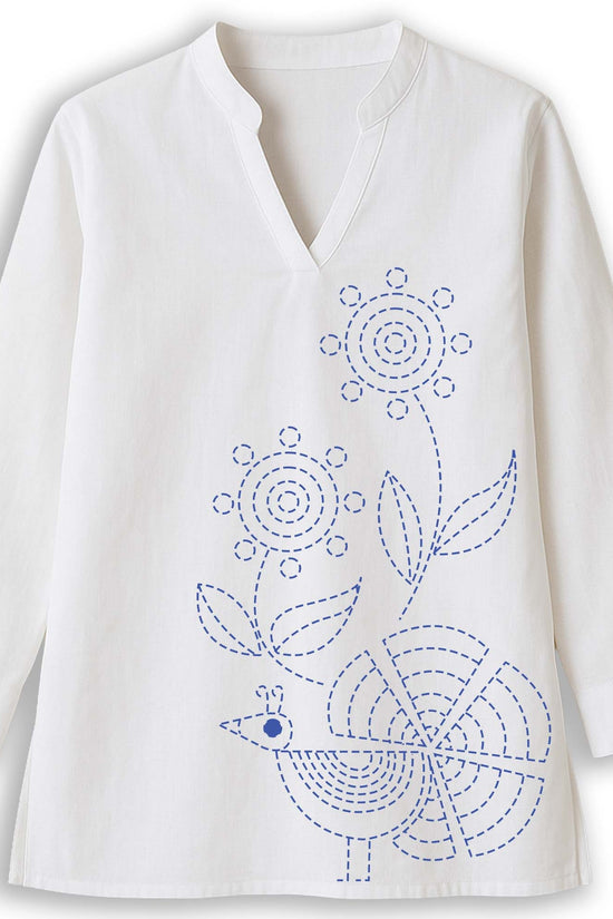 Bengali Heritage Kantha Stitch Inspired Kurti Design for Ladies