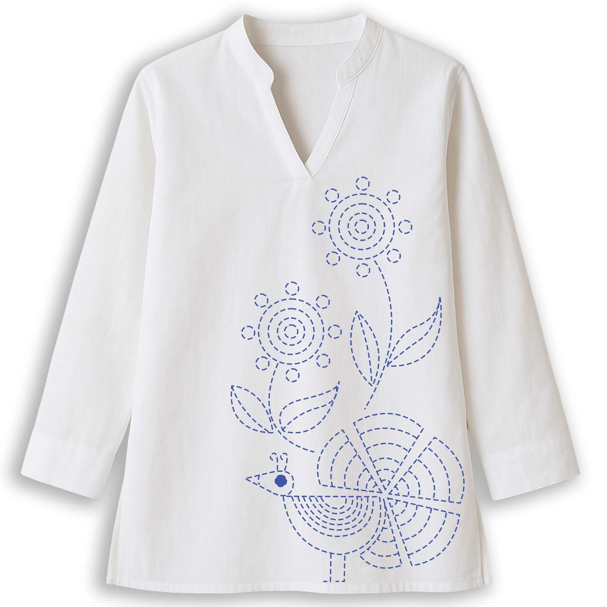 Bengali Heritage Kantha Stitch Inspired Kurti Design for Ladies