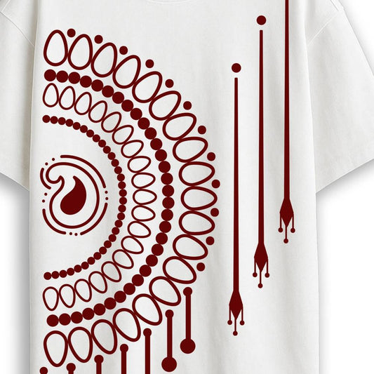 Bengali Mandala Art Oversized T-Shirt | Unisex