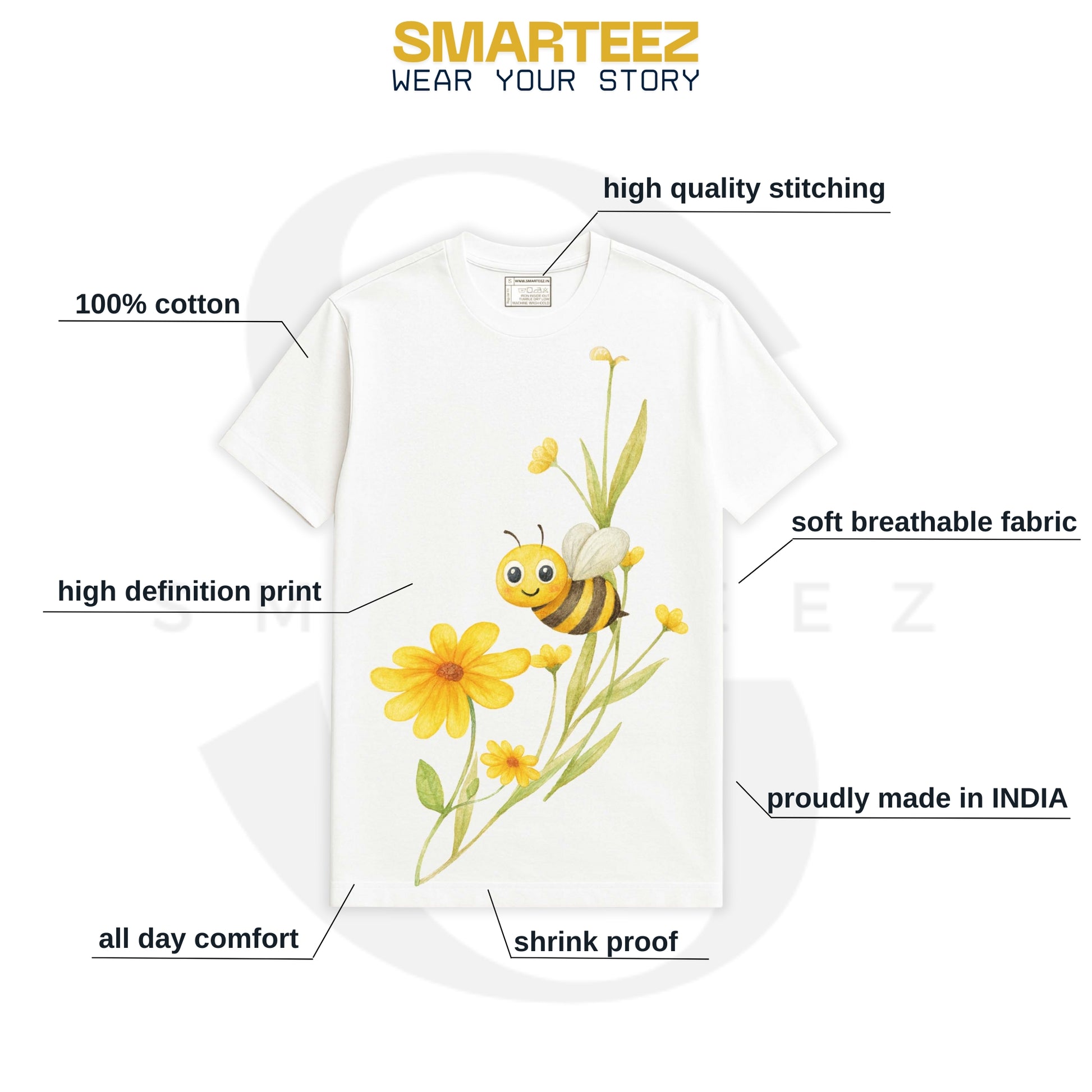 Bloom & Bumblebee - Unisex Cotton T-Shirt