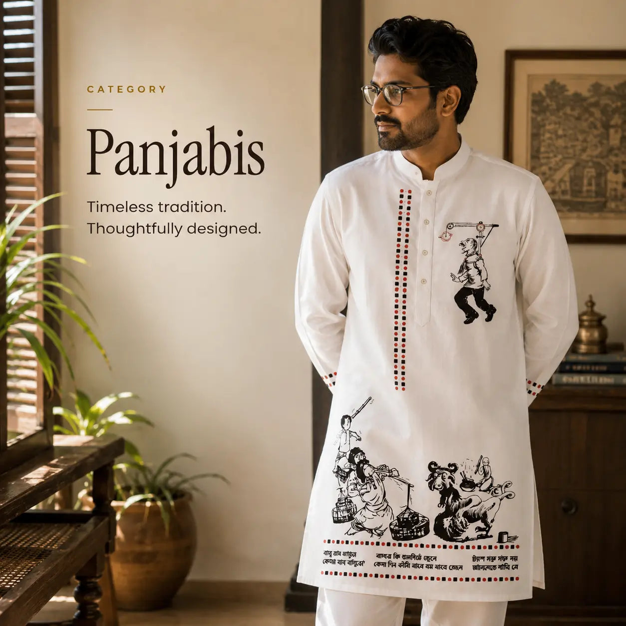 Panjabis for office ethic days, cultural evenings and quiet Bengali elegance
