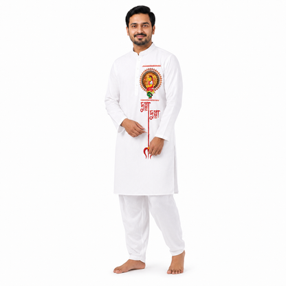 Dugga Dugga – Bengali Festive Kurta with Divine Motif