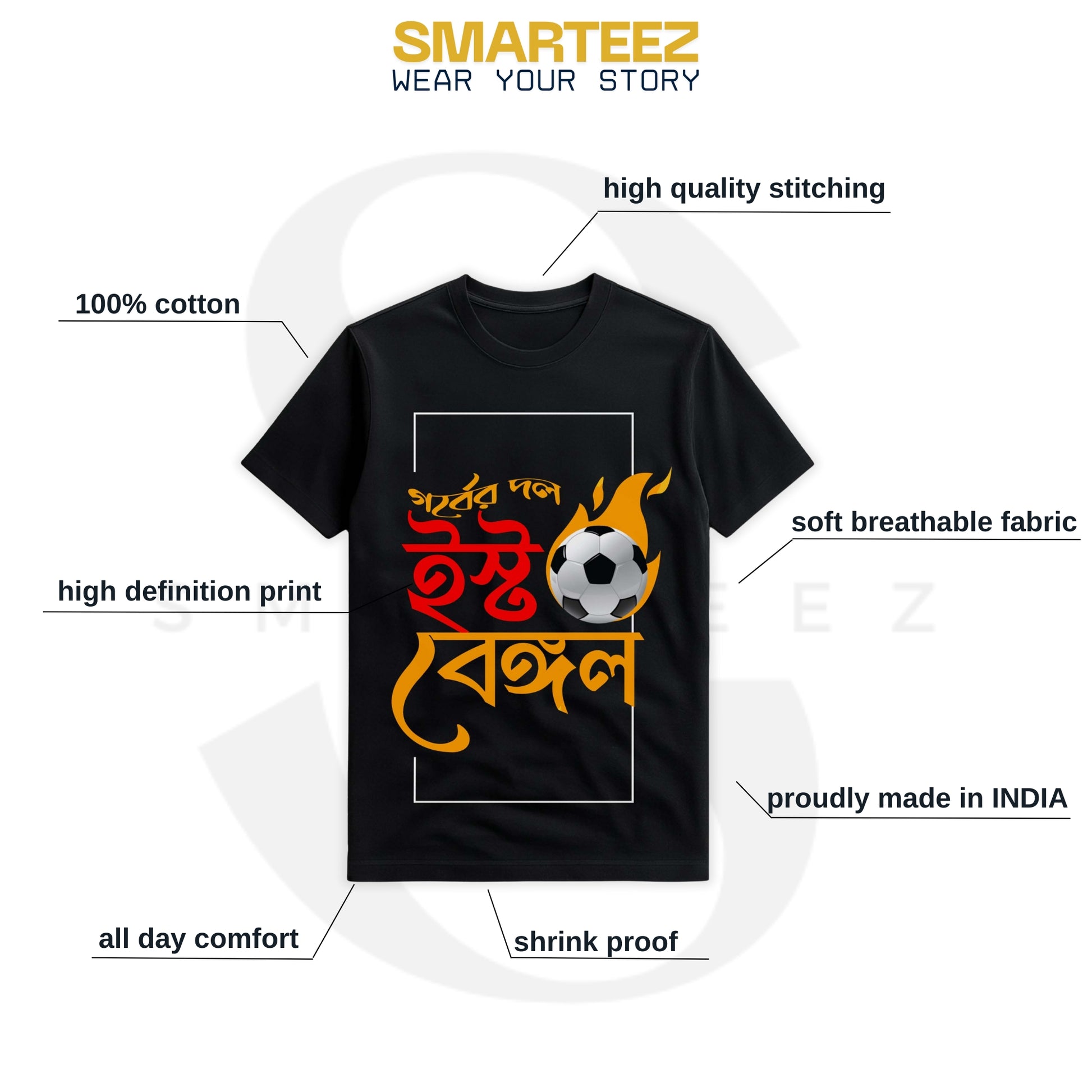 East Bengal Inspired Jersey T-Shirt | Fan Apparel by Smarteez