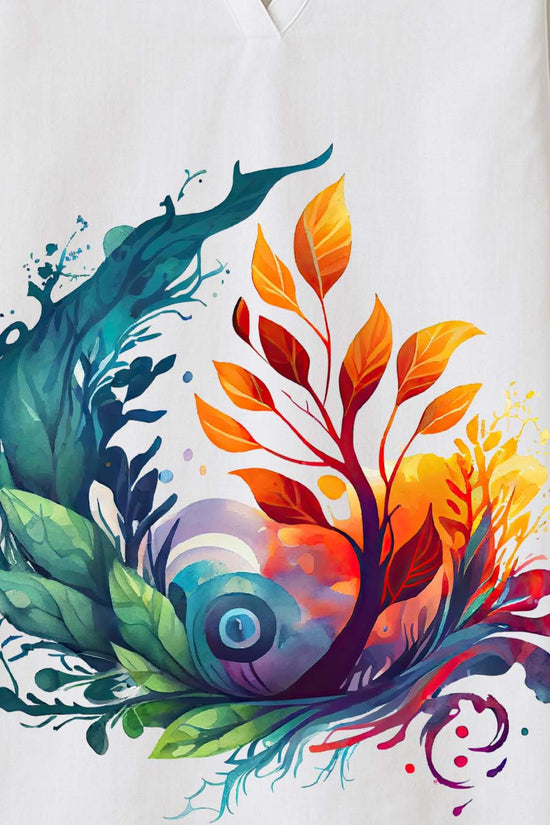 Floral Extravaganza – Artistic Floral Print Ladies Kurti