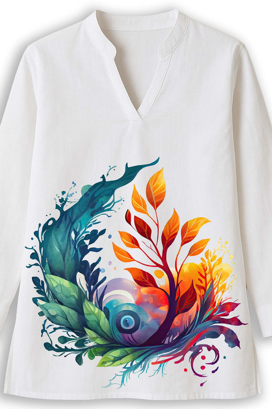 Floral Extravaganza – Artistic Floral Print Ladies Kurti