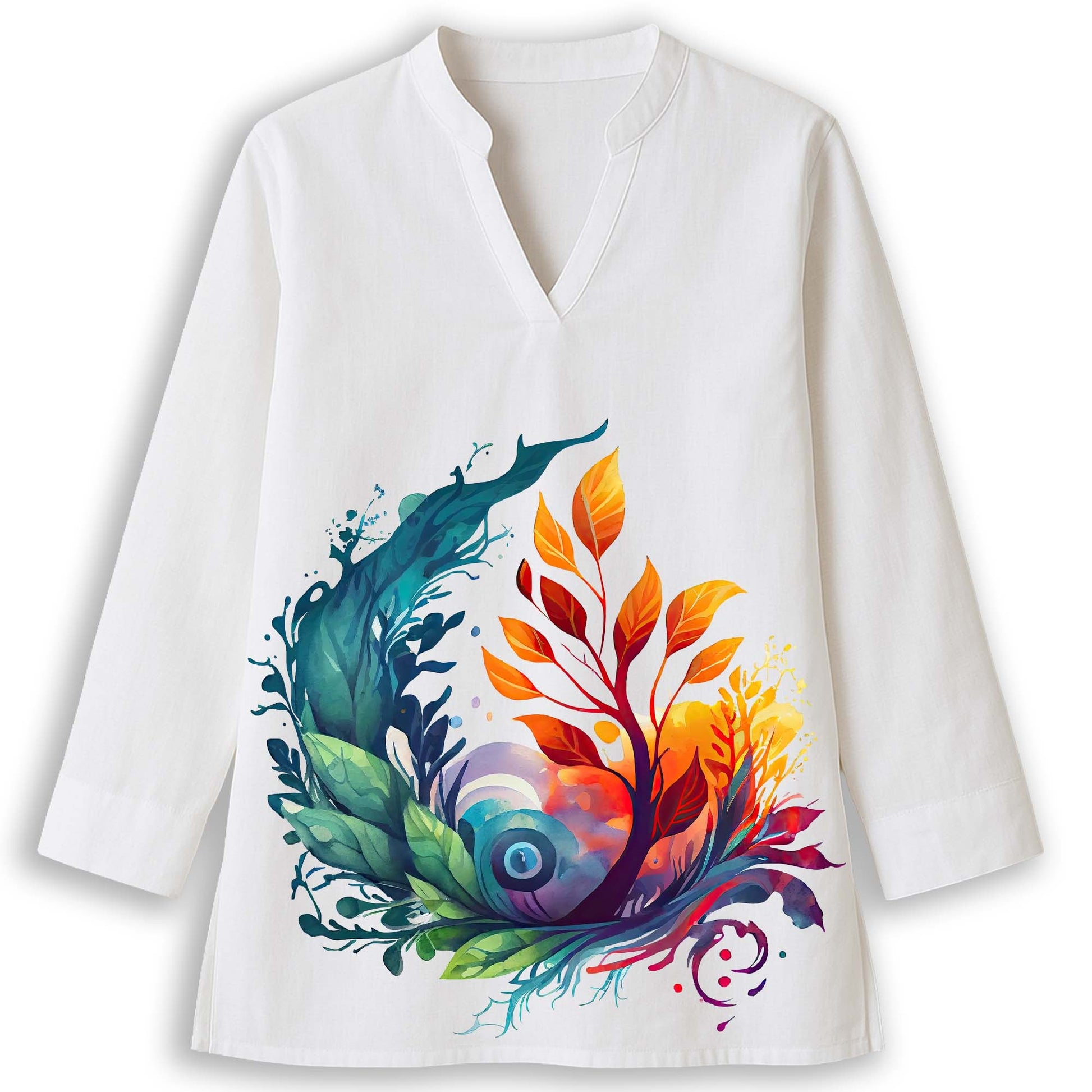 Floral Extravaganza – Artistic Floral Print Ladies Kurti