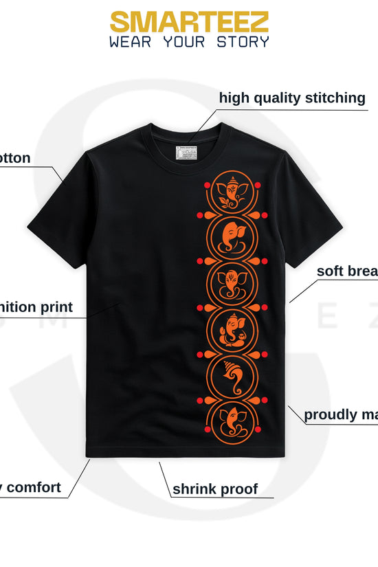 Ganpati T Shirt – Minimal Ganesha Motifs