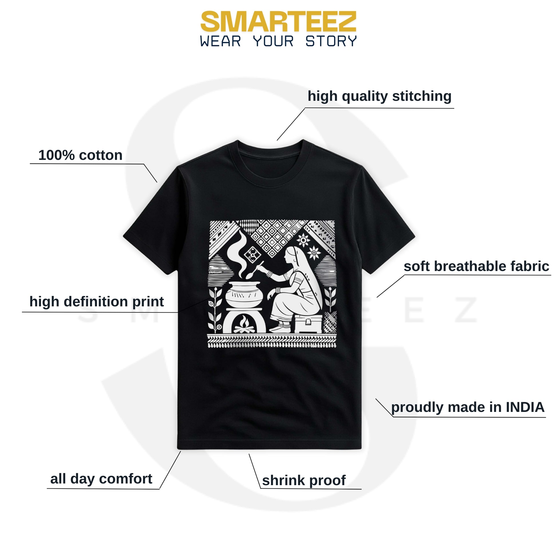 Graphic T-Shirt - Homemaker | Tagore's Art re-imagined