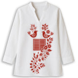 Harmony of Nature: Bengali Folk Art Kurti for Women