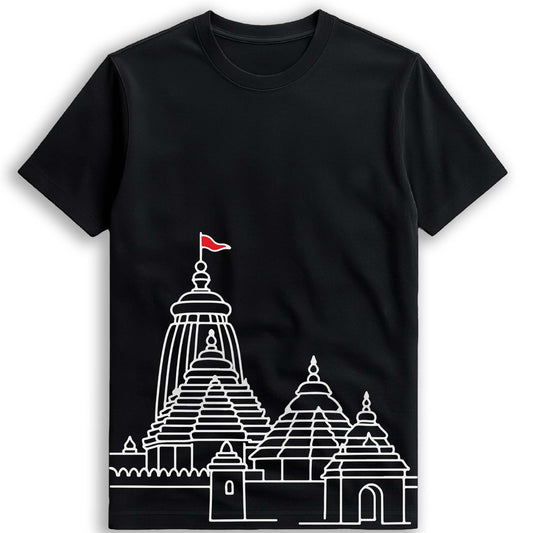 Jagannath Temple T-Shirt – Minimalist Rath Yatra Edition