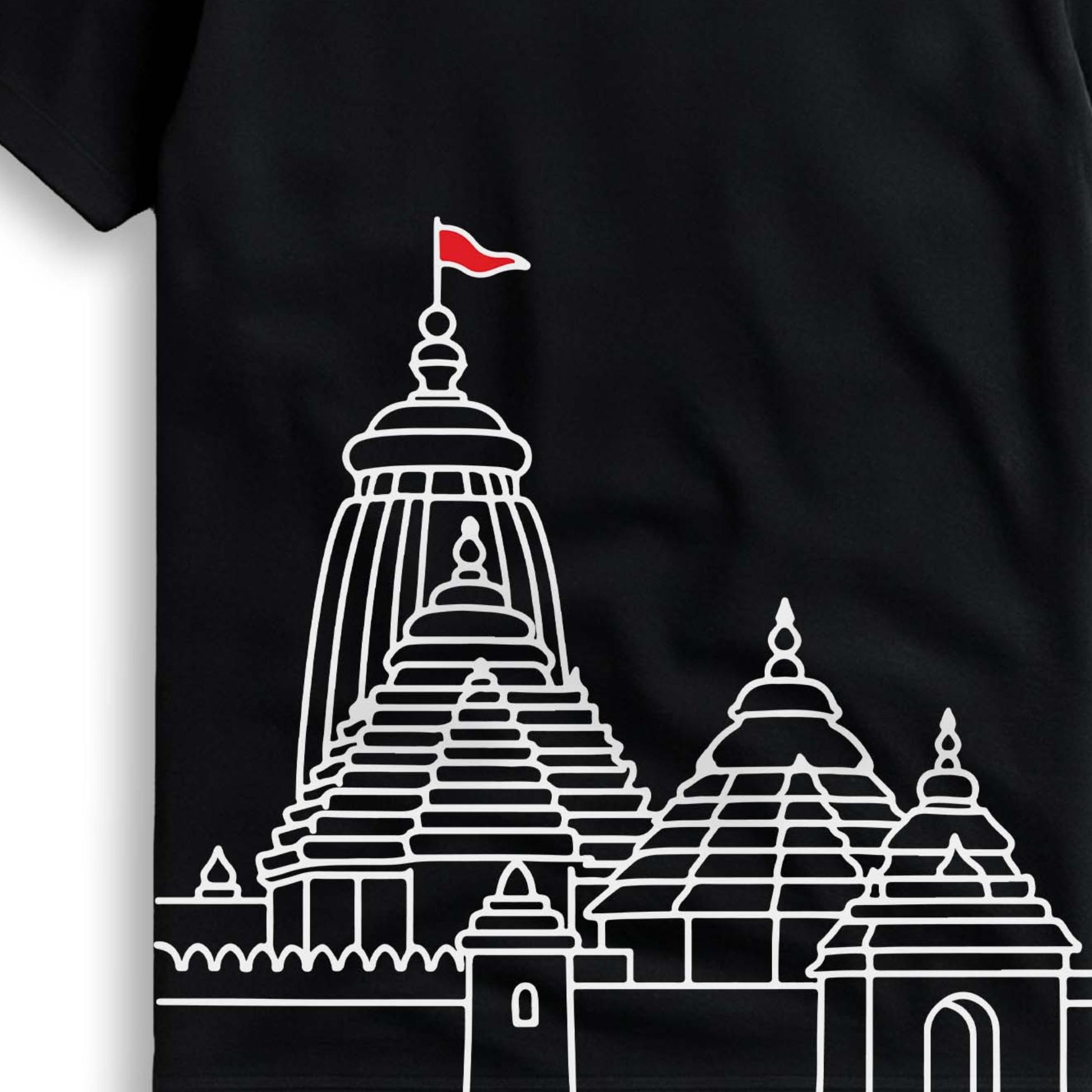 Jagannath Temple T-Shirt – Minimalist Rath Yatra Edition