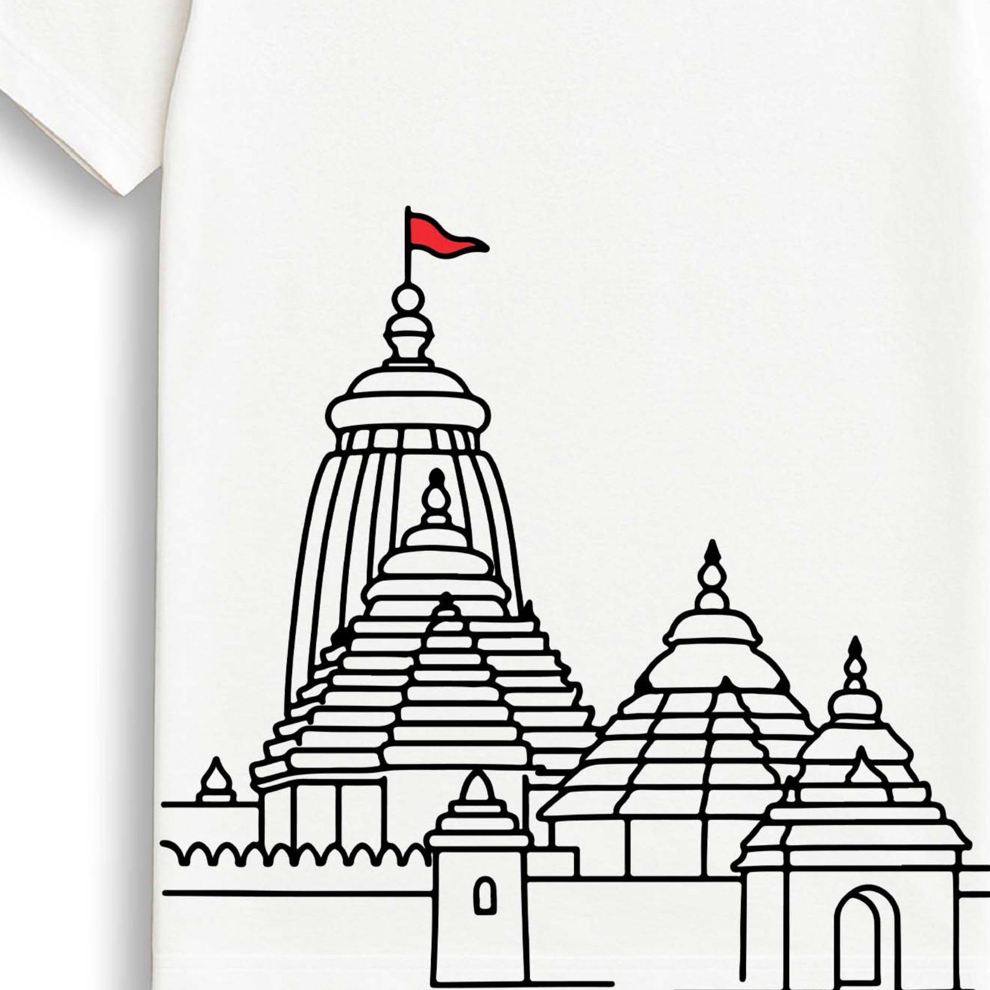 Jagannath Temple T-Shirt – Minimalist Rath Yatra Edition